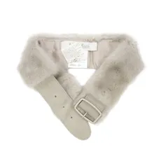 MAX MARA マックスマーラ ベルト ファー 装飾 毛皮 ウエストマーク ムートン グレー レディース 【中古】のサムネイル
