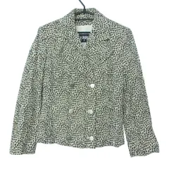GIANFRANCO FERRE ジャンフランコ・フェレ テーラードジャケット レオパード柄 ヒョウ柄 ダブルブレスト ジャケット アウター ライトベージュ 38【S】 レディース 【中古】のサムネイル
