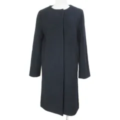 エニィスィス エニシス anySiS 21AW ノーカラーコート SCWPIW0003 ロング ウール混 1 S 紺 ネイビー /Xのサムネイル