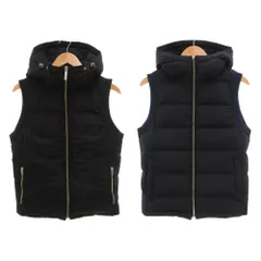 カルバンクライン CALVIN KLEIN リバーシブル 2WAY ダウンベスト 36 紺 ネイビー 黒 ブラック /JI ■GY09のサムネイル