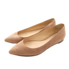 ジャンヴィトロッシ Gianvito Rossi フラット パンプス スエード 35 ベージュ ポインテッドトゥ /YMのサムネイル
