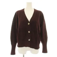 アダムエロペ Adam et Rope' クリーミーコットン CREAMY COTTON 25AW カーディガン Vネック 長袖 赤茶 レッドブラウン SHK-35590-B /YTのサムネイル
