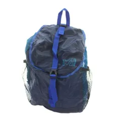 ミレー MILLET パッカブルリュックサック デイパック 青 ブルー ロゴ入り メッシュポケット /AP ■MAのサムネイル