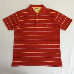 Hush Puppies ハッシュパピー 半袖ポロシャツ ボーダー レッド  (Mサイズ） A2OM7-31のサムネイル