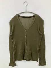 Abahouse Devinette アバハウスドゥヴィネット カーディガン/ボレロ カーキ コットン 無地 ミドル丈 長袖 レディースのサムネイル