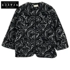 DES PRES　デプレ　22073407307 ブラック ペイズリーヘビーフロッキープリント クルーネックジャケット　Fのサムネイル