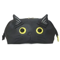 ビームス BEAMS mmts マミタス 美品 ルナポーチ ネコ 猫 フェイクレザー ブラック イエロー 16-64-0013-963 /Xのサムネイル