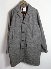 RADIALL ラディアル ATLANTIC SHOP COAT RAD-17AW-JK004 ショップ コート 裏地総柄 グレンチェック コットン 日本製 灰 L 4893Q★2のサムネイル