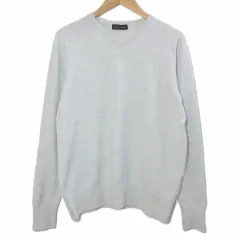 テットオム TETE HOMME ハイゲージVネックニット プルオーバー 長袖 ワンポイント刺繡 M オフホワイト 1020667011 /Xのサムネイル