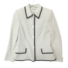 Salvatore Ferragamo サルヴァトーレフェラガモ テーラードジャケット パイピング トリミング ブレザー オフホワイト 42 レディース 【中古】のサムネイル