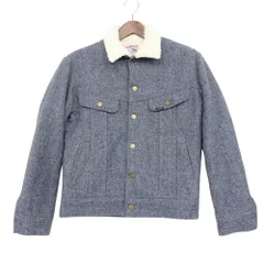 Lee リー WOOLRICH ウールリッチ ブルゾン BOA STORM RIDERS JACKET ボア ヘリンボーン柄 アウター ネイビー M メンズ 【中古】のサムネイル