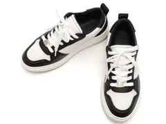 Salvatore Ferragamo サルヴァトーレフェラガモ スニーカー/6ハーフ/ホワイト/ブラック 0770882 スニーカー レザー ホワイト メンズ【中古】432のサムネイル