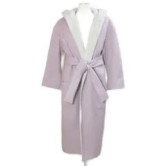 マーキュリーデュオ MERCURYDUO 18AW 配色ロングガウンコート フーディー フリーサイズ パープル ライトグレー 001850001501-01 /Xのサムネイル