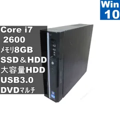 マウスコンピューター 型番不明【SSD＆HDD搭載】　Core i7 2600　【Windows10 Home】 ／スリム型／保証付 [96955]のサムネイル