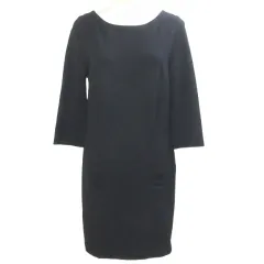 ヒューゴボス HUGO BOSS ワンピース ひざ丈 7分袖 XS 黒 ブラック /Xのサムネイル