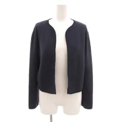 トリーバーチ TORY BURCH 美品 ニットジャケット S 紺 ネイビー ノーカラー 長袖 ボタンレス /NLのサムネイル