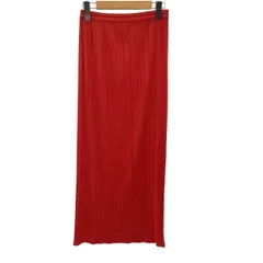ISSEY MIYAKE イッセイミヤケ PLEATS PLEASE スカート  SIZE 4 PP93-JG079 レッドのサムネイル