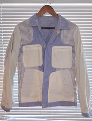 AD2005 コムデギャルソン・オムCOMME des GARCONS HOMME　ストライプ コットンブルゾンのサムネイル