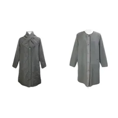 エニィファム anyFam 24AW マフラー付き キルトリバーシブルコート ロング ボア ノーカラー 中綿 フリーサイズ モカ CMFXCW1401 /Xのサムネイル