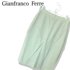 GIANFRANCO FERRE ジャンフランコフェレ ペールミント タイトスカート ウール100% イタリア製 40 M〜Lサイズ相当 レディース エレガント 271TYのサムネイル
