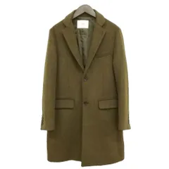 フォーワンセブンバイエディフィス 417byEDIFICE 17AW チェスターコート ウール カシミヤ混 S オリーブのサムネイル