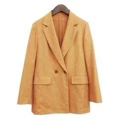 B&Y ユナイテッドアローズ BEAUTY&YOUTH ビューティー&ユース 21SS 麻ブレンド ダブルブレスト ジャケット テーラード ブレザー 1622-144-0589 美品 S ブラウン系のサムネイル