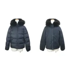 グリーンレーベルリラクシング ユナイテッドアローズ green label relaxing リバーシブル グリーンダウン ジャケット フォックスファー フーディー ジップアップ 38 M相当 紺 ネイビー 3525-105-0779 /Xのサムネイル