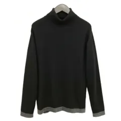ポールスミスコレクション PAUL SMITH COLLECTION セーター ウール シルク カシミヤ ニット タートルネック セーター M ブラック グレーのサムネイル