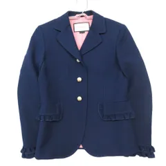 GUCCI グッチ テーラードジャケット インターロッキングG パールボタン フリルデザイン 3B ブレザー アウター 上着 ネイビー 36【S】 レディース 【中古】のサムネイル