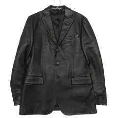 Yohji Yamamoto ヨウジヤマモト D'URBAN A.A.R. ダーバン エーエーエアール テーラードジャケット 羊革 ラムレザー アウター 3B ブラック L メンズ 【中古】のサムネイル
