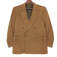Brioni ブリオーニ テーラードジャケット 金ボタン ダブルブレスト ウール アウター 総柄裏地 ピークドラペル ベージュ 50【L】 メンズ 【中古】のサムネイル