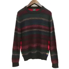ピーエスポールスミス PS Paul Smith ウール アルパカ ニット マルチボーダー セーター M ブラック マルチのサムネイル