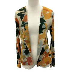 ISSEY MIYAKE イッセイミヤケ プリーツ カーディガン SIZE 2 総柄 IF72FD225 オレンジのサムネイル