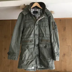 BURBERRY BLACK LABEL（バーバリーブラックレーベル）ファー　チェック　モッズコートLLのサムネイル