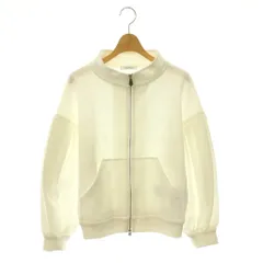 マックスマーラ MAX MARA GASTONE 総ロゴ ジップブルゾン ジャケット ジャガード 34 白 ホワイト /CX ■OSのサムネイル