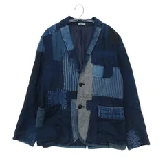 BLUE BLUE ブルーブルー ARIGATO テーラードジャケット デニム インディゴ ヴィンテージ パッチワーク ブルーブルー ネイビー 1【S】 メンズ 【中古】のサムネイル