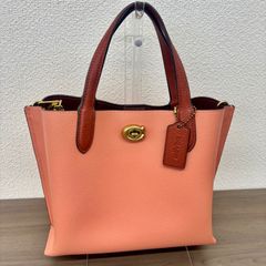 未使用級】COACH ウィロウトート24 2way クロコ型押 ターンロック