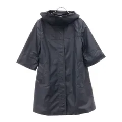 Banana Republic バナナリパブリック 7分袖 スタンドカラー コート S ネイビー 裏地付き レディース 古着のサムネイル