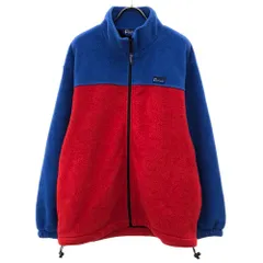 PEN FIELD ペンフィールド ロゴワッペン フルジップ フリースジャケット M ブルー×レッド 切替 裏メッシュ メンズ 古着のサムネイル