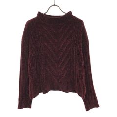 URBAN RESEARCH アーバンリサーチ 長袖 モックネック モール ニット Free レッド系 ハイネック セーター レディース 古着