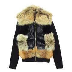 LOUIS VUITTON ルイ・ヴィトン ブルゾン コヨーテ フォックス ビーバーファー リブ ニットジャケット アウター ブラック M レディース 【中古】のサムネイル