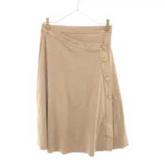 未使用 ZARA BASIC ザラベーシック ミモレ丈 ラップスカート M ベージュ タグ付き レディース 古着のサムネイル