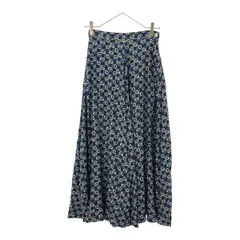 RALPH LAUREN ラルフローレン 総柄 マキシ丈 フレアスカート 9 ブルー系 レディース 古着のサムネイル