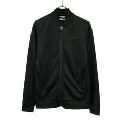 PUMA プーマ ロゴプリント ジャージジャケット M ブラック トレーニング レディース 古着