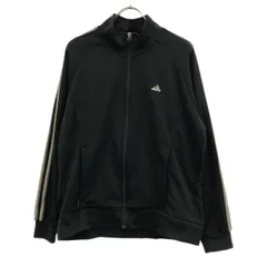 adidas アディダス ロゴ刺繍 トラックジャケット L ブラック トレーニング ジャージ レディース 古着のサムネイル