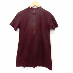 スピック＆スパン ノーブル Spick&Span Noble シャツ ブラウス チュニック 半袖 スタンドカラー ボルドー /ST17のサムネイル