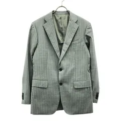 BARNEYS NEWYORK バーニーズニューヨーク 日本製 ウール100% ピンストライプ テーラードジャケット 46 グレー メンズ 古着のサムネイル