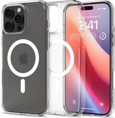 Spigen iPhone 16 Pro Max ケース MagSafe対応 半透明 クリア ストラップホール 米軍MIL規格 ウルトラ・ハイブリッド・マグフィット ACS08002 (フロスト・クリア)