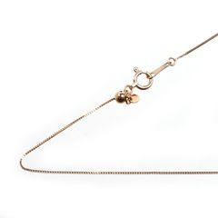 Pt850プラチナ ネックレス 小豆 1.5g ～45cm フリーチェーン