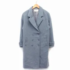 ページボーイ PAGE BOY アリシア alicia チェスター コート ロング 綿混 ウール混 メルトン 無地 シンプル スリット F グレー 灰 /HT24のサムネイル